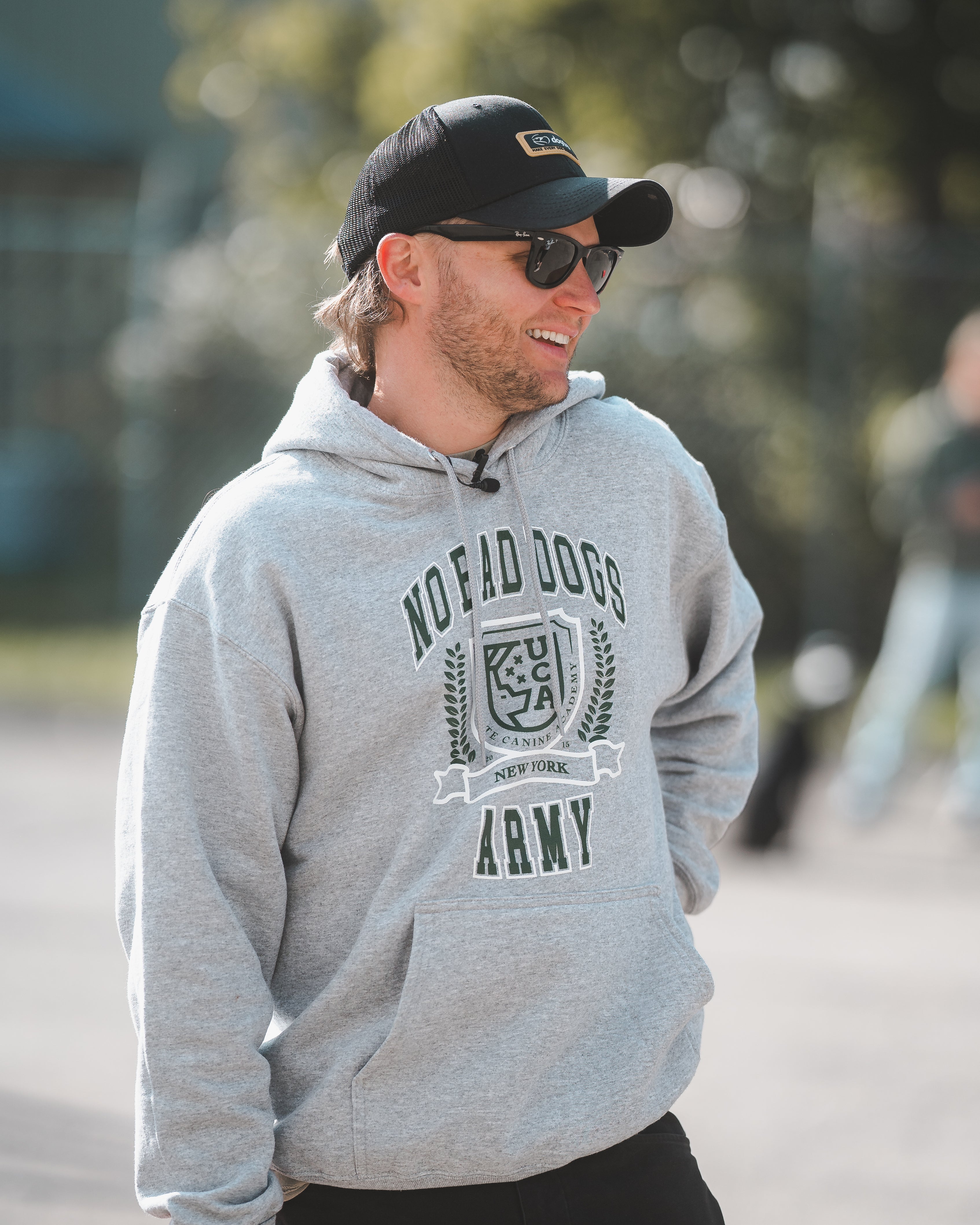College No Bad Dogs Army Hoodie