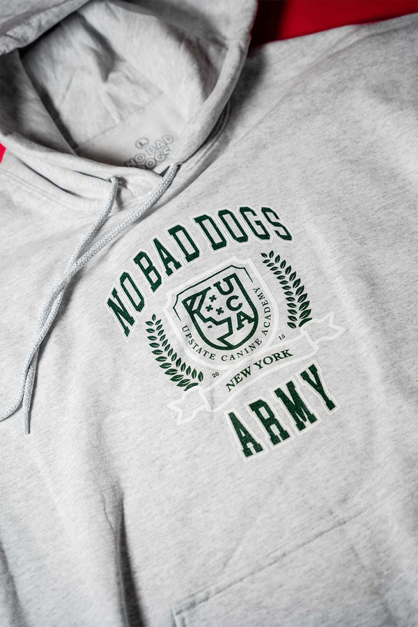 College No Bad Dogs Army Hoodie