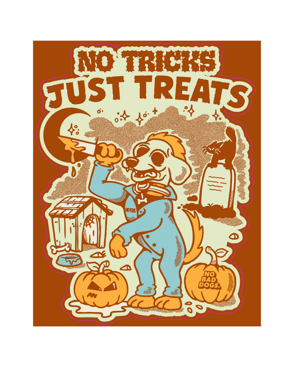 No Tricks, Just Treats Sticker