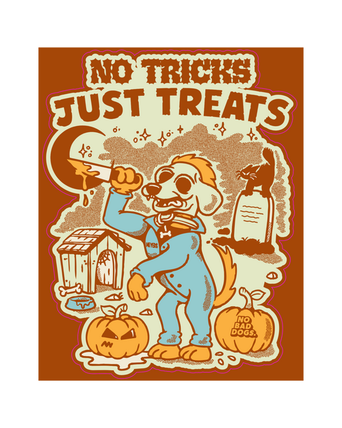 No Tricks, Just Treats Sticker