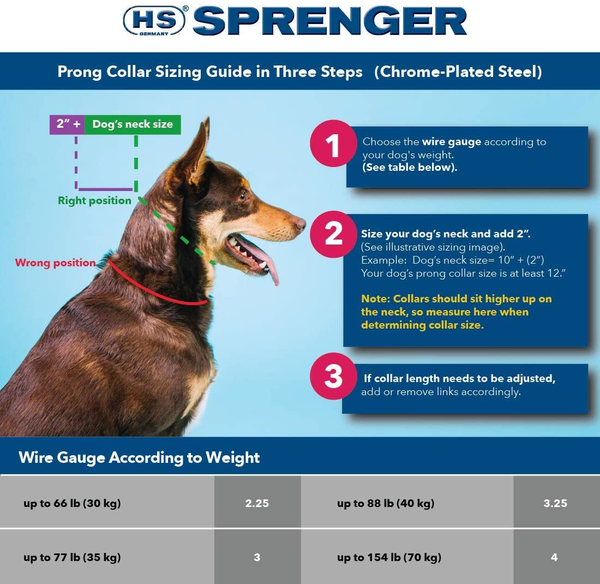 Herm Sprenger 3.2mm Prong Collar